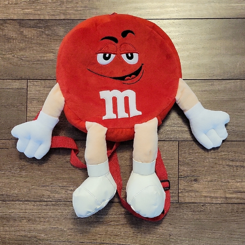 COLLECTORS Red M&M'S Plush Backpack